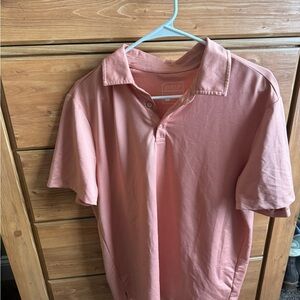 STYLUS Men’s Salmon Pink Polo Shirt